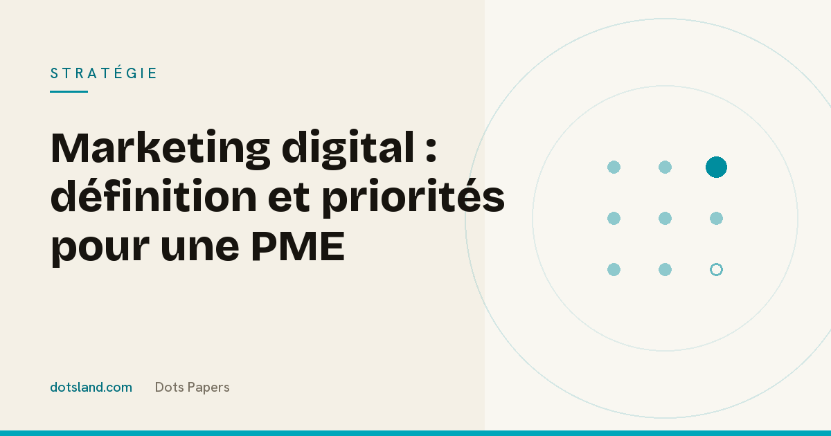 Couverture Dots Papers de l'article de définition du marketing digital et de ses priorités en PME
