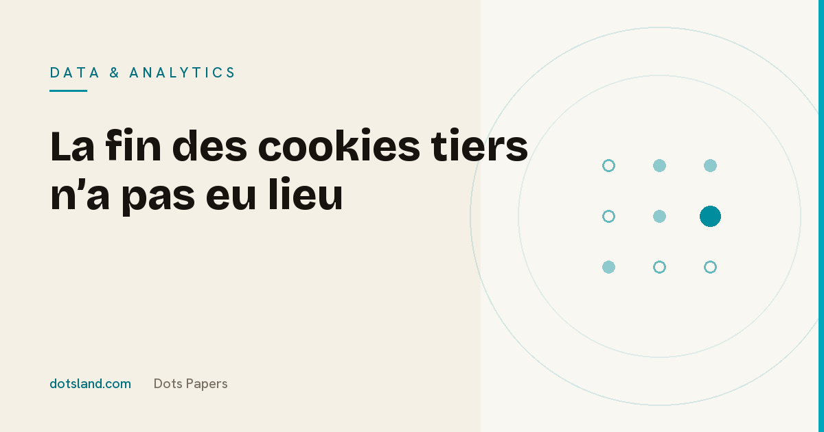 Couverture Dots Papers de l'article sur le renoncement de Google à supprimer les cookies tiers