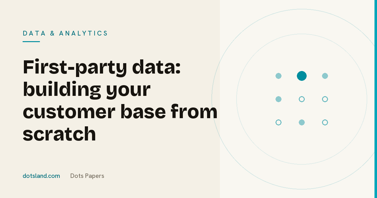 Dots Papers cover for the article on building a customer base from first-party data