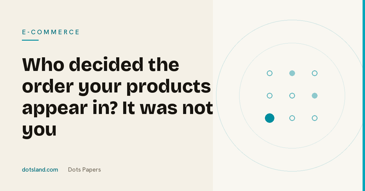 Dots Papers cover for the article on product sort order on category pages