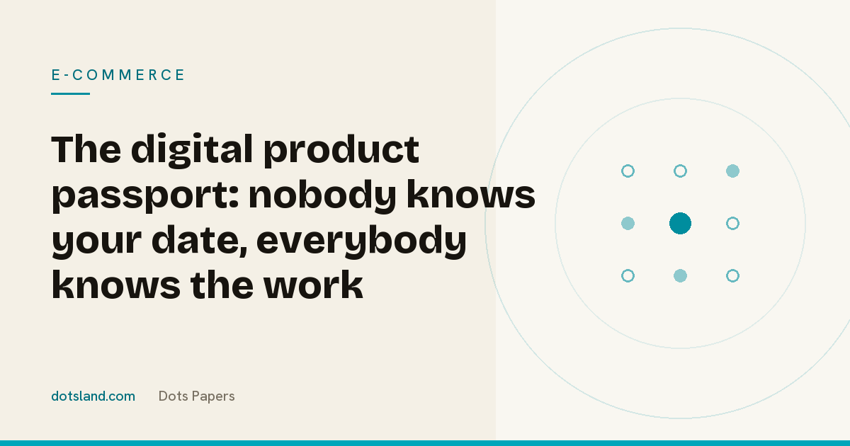 Dots Papers cover for the article on the digital product passport and its delegated acts