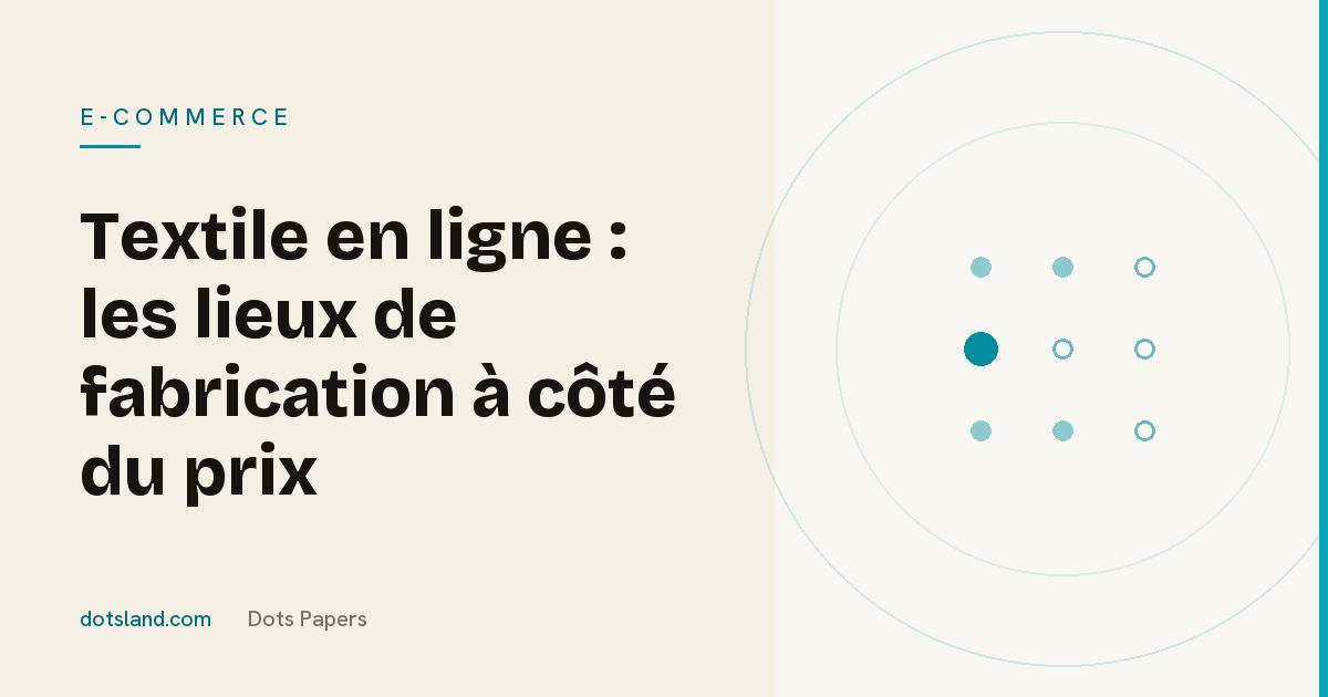 Couverture Dots Papers de l'article sur l'affichage des lieux de fabrication des textiles à côté du prix