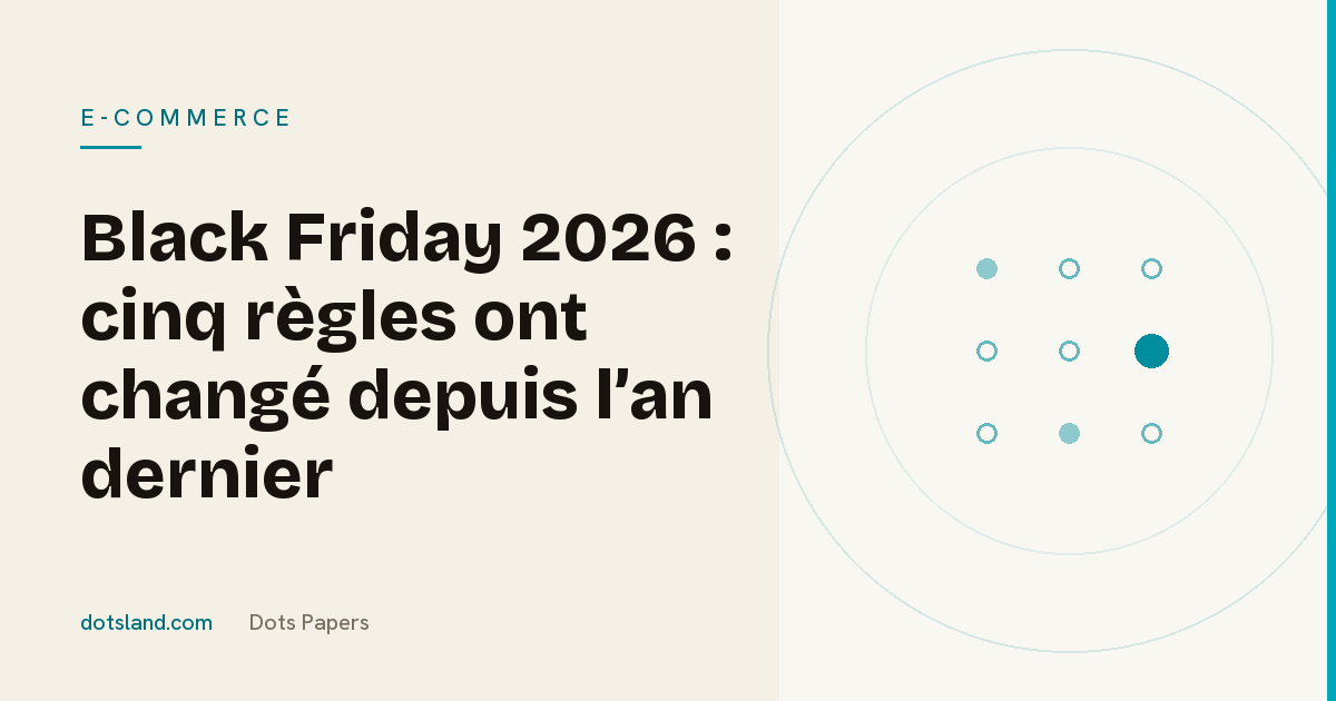 Couverture Dots Papers de l'article sur les cinq règles qui ont changé pour le Black Friday 2026