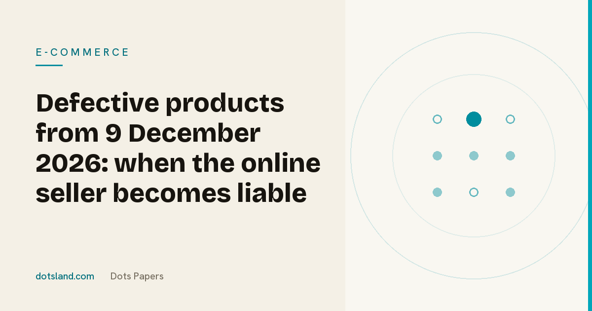 Dots Papers cover for the article on defective product liability from 9 December 2026