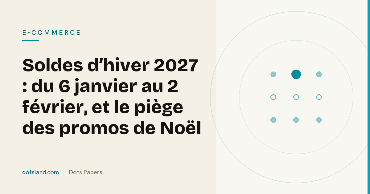 Couverture Dots Papers de l'article sur les dates et les règles des soldes d'hiver 2027
